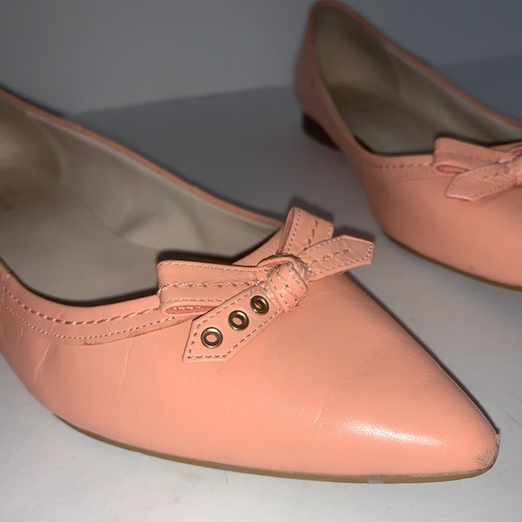 Cole Haan Pink Leather Pointy Toe Ballet Flats 8 - Picture 2 of 12